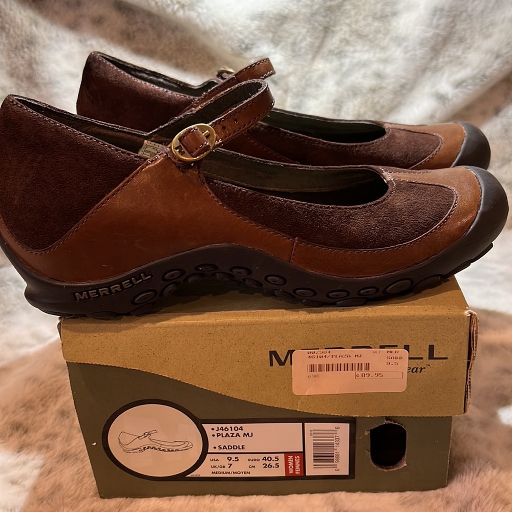 Merrell Ladies Plaza MJ Saddle leather perfect shoe size 9 1/2